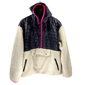 Dee Elly puffer fleece pull over with quarter zip
